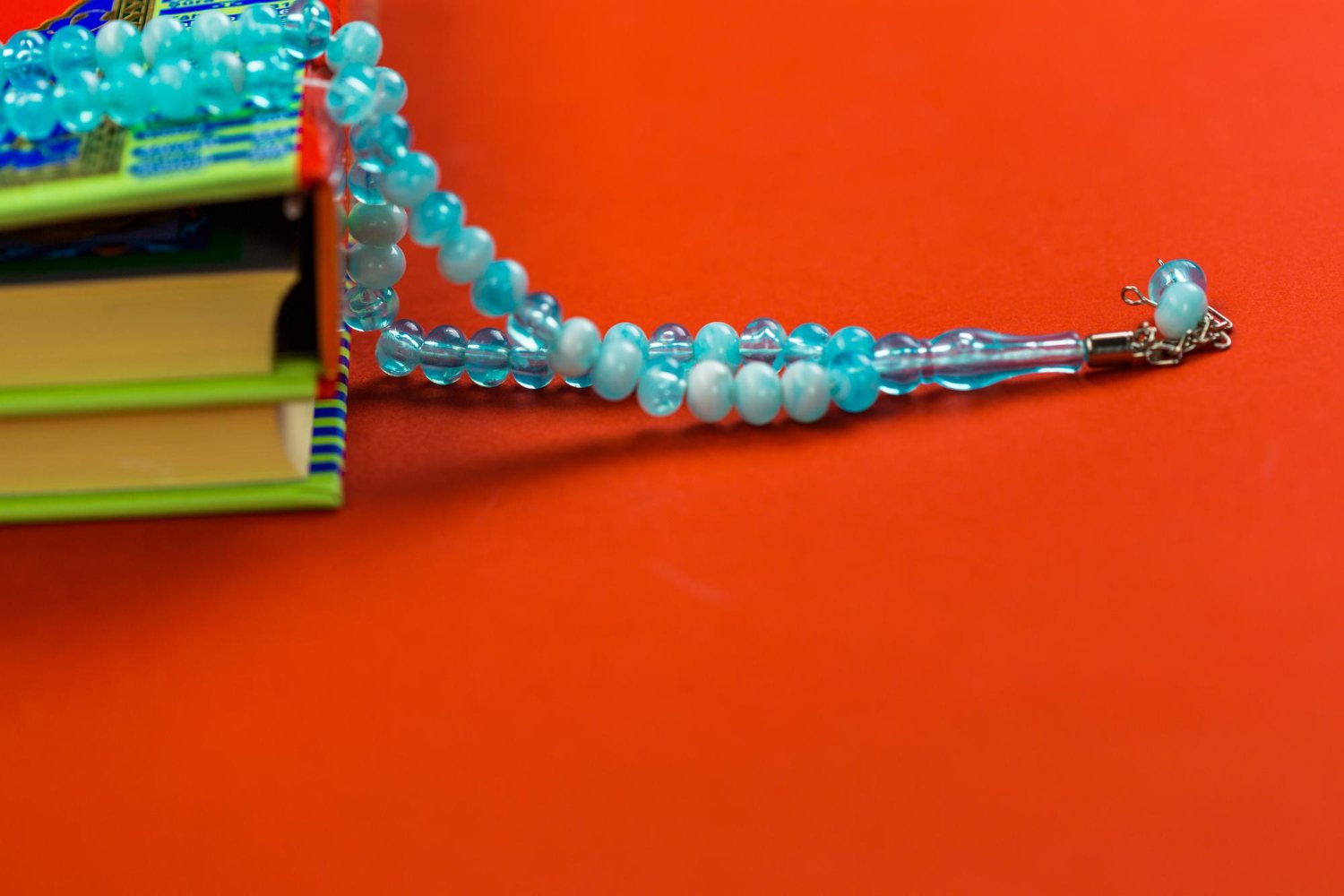 Books on Islam and spirituality with elegant covers.