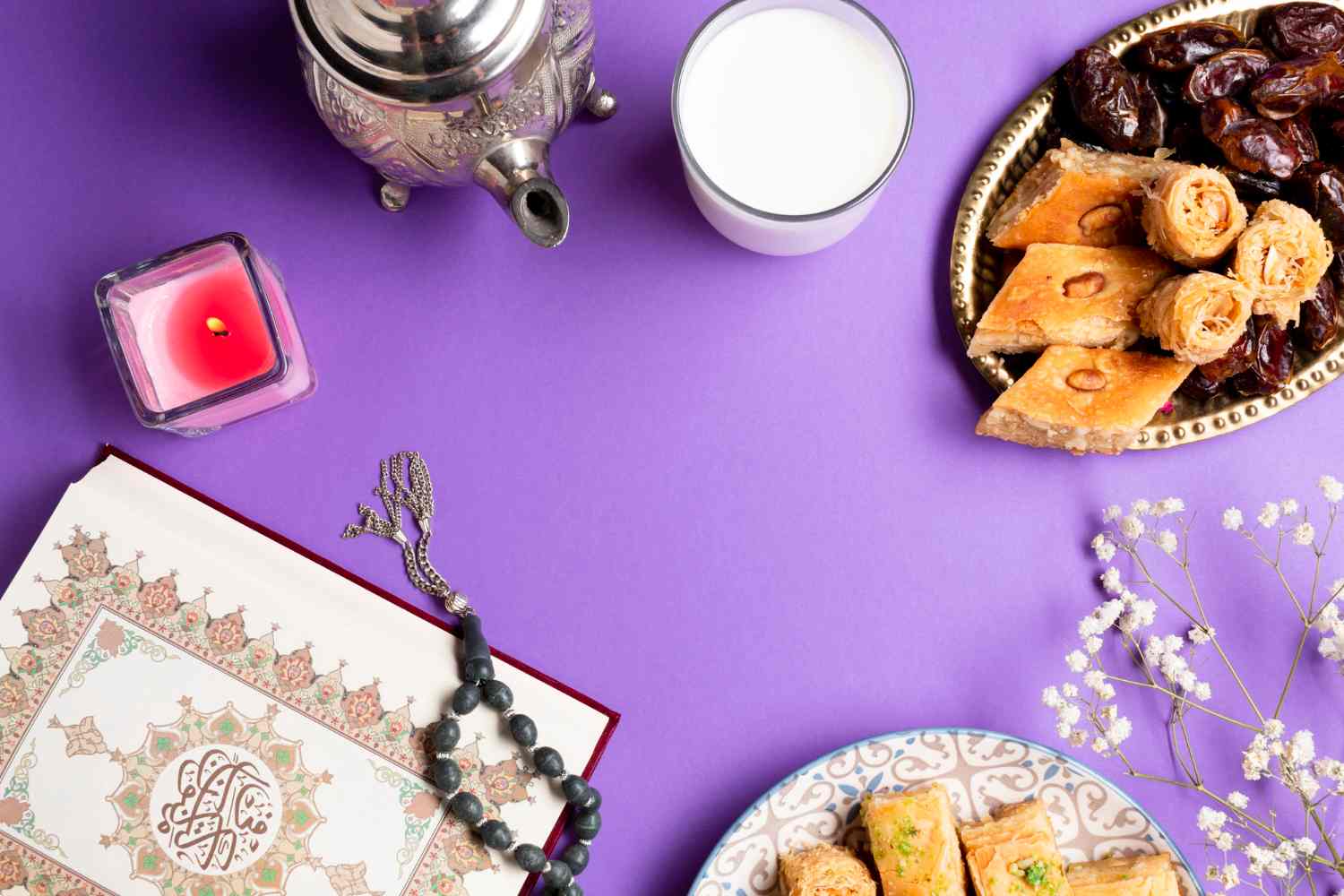 Ramadan and Eid essentials including lanterns, dates, and decorations.